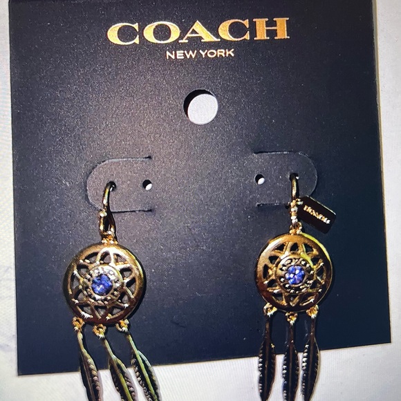 Coach Ring & Dreamcatcher Earrings  Gold -tone NWT - Picture 3 of 7